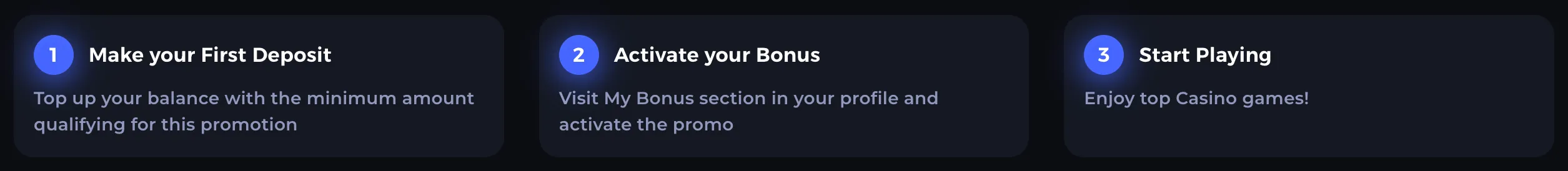 Welcome bonus package and deposit rewards at Dreamzino